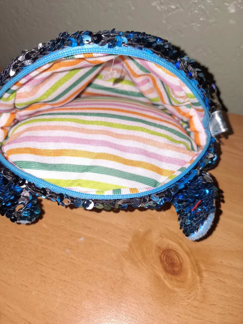 Ty Blue Sequin Husky Kids Crossbody Bag